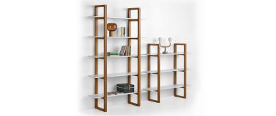 Barton: Natural beech wood | Shelves: Black